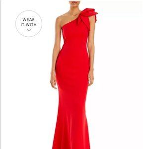 selling red one shoulder dress from bloomingdale’s!! the brand is aqua!